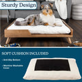 PETMAKER Elevated Dog Bed for Medium to Large Pets, Natural, 36” x 29.5”