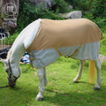 BARN & STABLE Breathable and UV Protective Tear-Resistant Mesh Horse Fly Sheet Comfy Equine Summer Sheet with Removable 