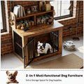 IRONCK 33.4" Small Dog Crate Furniture with Storage Hooks
