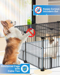 BUCATSTATE Guinea Pig Cages with Floor Mat, 20 Panels Guinea Pigs Playpen with Top Cover, Metal Rabbit Cage Indoor for H