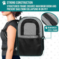 PetAmi Dog Backpack Carrier for Cats, 4-Way Entry Ventilated, 18 lbs, Gray