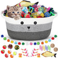 Zopeal 58 Pcs Cat Toy Set with Storage Basket Indoor