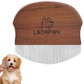 LSORPWK Eye Comb for Dogs & Cats,Wooden Tear Stain Remover for Pets,Gentle Grooming Tool with Rounded Tips,Flea Comb for Small Dogs.