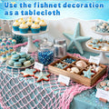 2PCS Fish Net Decorations, Nautical Netting for Beach Décor, Light Pink