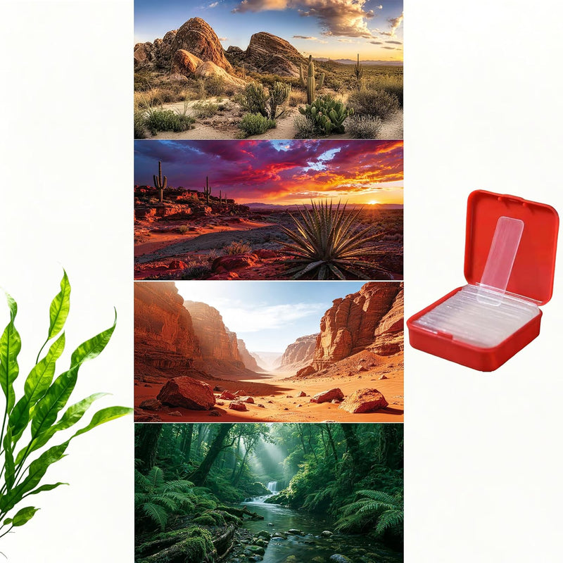 4Pcs Reptile Tank Background, 36x18 Inch Double Sided
