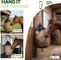 Slow Feed Hay Bag for Horses, Heavy Duty Hay Net for Horses Goats Sheep Donkey, Rigid Quick Fill Collar, 1.9 in Mesh, Wa