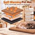 PatiencET Self Warming Cat Bed for Indoor Cats 14'' x 20'' - Cozy Fleece Heating Pad, Non-Electric Thermal Mat for Small