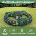 Pawtenda Outdoor Cat Enclosures, 10 in 1 Cat Tent with Tunnels for Outside, Large Space Catio Outdoor Pet Enclosure for Indoor Kitty, Enclosed Pet Playpen