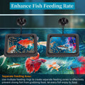 DaToo Fish Feeding Ring Aquarium Square Floating Food Feeder Circle with Strong Suction Cup Fish Tank Feeding Ring for B