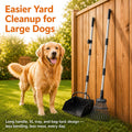 Toozey Pooper Scooper for Large Dogs, 43.31" Long Handle, Metal Tray & Rake