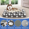 BALAPET Dog Bed Covers,Waterproof Dog Bed Cover Pet Bed Cover with Lovely Dog Paw Print and Double-Sided Usable Design,Replacement Machine Washable, Cover Only(Dark Gray,40 * 30 * 4in)