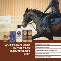 Rhino Wax - Horse Tack Kit - Includes: Saddle Soap for Leather & Conditioner - Leather Oil - Brushes - Cloth. Horse Supp