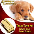 Mythrojan Brass and Steel Pet Training Clicker Puppy Dog Training Cricket Clicker U.S. Engraved WII Military Gear Metal 