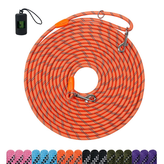 Tairro Long Dog Training Leash，Heavy Duty Reflective Rope Lead for Small Medium Large Dogs ，6FT 10FT 15FT 30FT 50FT for Training, Walking, Backyard, Camping