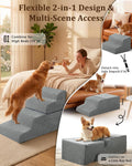 Dog Stairs for Bed,19" H 4 Step Pet Stairs for Small Dogs & Cats