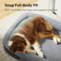 Bedsure XL 360°Oval Bolster Orthopedic Dog Beds Large Sized Dog,42" Grey