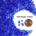 QYGL Crushed Glass for Resin Art, DIY Crafts, 0.9LB Cobalt Blue 3-6mm