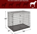 Solutions by Midwest 54-Inch Double Door Crate, Giant Breed Dogs, 100+ lbs