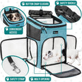 PetAmi Dog Backpack Carrier, Airline Approved 4-Way Entry Cat Bag, Teal