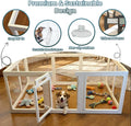 Transparent Indoor Dog Playpen with Safety Lock, Indoor Dog Fence for Small & Medium Pets | Secure, Stylish, Easy Clean 