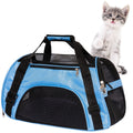 MuchL Pet Carrier Soft-Sided Carriers for Cat Carriers Dog Carrier for Small Medium Cats Dogs Puppies Pet Carrier Airline Approved Cat Dog Pet Travel Carrier (Small, Blue)
