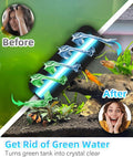 COOSPIDER Aquarium Filter with 6W U-V Light 158GPH for 10-45 Gallon Tank