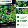 Ameliade 14 PCS Soft Plastic Aquarium Plants Green Fish Tank Decor Set