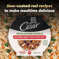 Cesar Wholesome Bowls Adult Wet Dog Food,Beef,Chicken,Purple Potatoes & Carrots,Wet Food for Dogs,3 Oz. Bowls