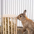 andwe Rabbit Hay Feeder Wooden Food Feeding Rack Easy to Fill