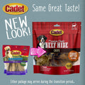 Cadet Premium Grade Beef Hide Chips Dog Chews, 1 lb, Peanut Butter Flavor