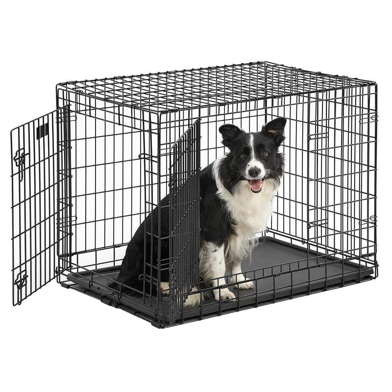 MidWest Homes for Pets Ultima Pro Heavy-Duty 36-Inch Dog Crate, Ultra-Strong Steel Double Door Pet Cage for Medium to Large Breeds, Accessories Included