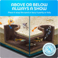 FISHNOSH Aquarium Cave | Natural-Looking Wood-Like BPA-Free Fish Tank Cave for Corners | 5.1” x 2” x 2.7” Fish Hideout f
