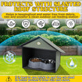 Dreyoo Outdoor Cat Feeding Station for Food & Water, Weatherproof Outdoor Kitty Dining Room Cat Shelter for Stray, Feral
