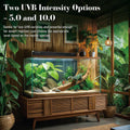 8W Reptile T5 HO UVB 12.5" 5.0 Light Fixture with Tube, Low-to-Moderate UVB Hood for Terrariums, Suitable for Arid Repti