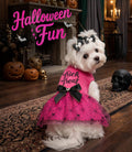 Dog Halloween Costumes Tulle Dress for Small Medium Large Dogs Girls Boys with Bow Hair Ties Spooky Halloween Pet Clothe