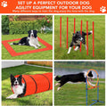 CuisinSmart Dog Agile Course Backyard Set, Dog Obstacle Course Backyard with 2-Set Agility Hurdle,Jump Ring, Tunnel, Pau