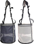 Horse Feed Bag,Heavy Duty Muzzle Feed Bag with Adjustable Strap,Comfort Neck Pad,Nose Pad and Double Waterproof Bottom M