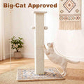 Tall Cat Scratching Post for Indoor Cats Adults with Carpet, White