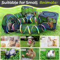 CypherX Outdoor Rainbow Cat Enclosure, 7 in 1 Portable Cat Tents for Outside Cage Free Outside Pop up Pet Enclosure Cat Tunnel Outdoor Playground for Indoor Cats and Small Animals
