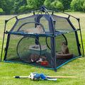 Extra Large Catio Outdoor Cat Enclosure 2-Tier Cat Tent for Patio, Balcony, Indoor & Outdoor, Foldable Cat Playpen with 