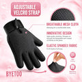 BYETOO Pet Dog Cat Grooming Glove with 261Tips,Gentle Deshedding Brush Glove,Efficient Pet Hair Remover Mitt,Massage Too