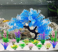 MyLifeUNIT Fish Tank Decorations, 15 Pack Artificial Aquarium Plants Tree Set for Fish Tank Decor