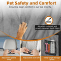 57" Wide Dog Car Barrier with Window & Steel Frame, Universal Fit for Cars,SUVs,and Trucks, Car Barrier for Escape-Proof