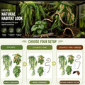 Artificial Reptile Terrarium Plants 3 Pack with Suction Cups