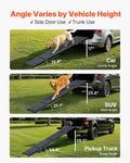 VEVOR Dog Ramp for Cars, 71" L x 17" W, Folding Pet Ramps for Medium & Large Dogs up to 250lbs, Pet Stair Ramp with Non-