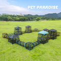 ITENT Cat Play Tunnel-for Indoor and Outdoor, Cat Play House, Cat Enclosures Easy to Connect with Two Zipper Doors,Product Size 59'' x 18'',2pcs /Set,Black,2 Packs