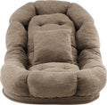 Merax 68.9" Plush Convertible Floor Sofa, Adjustable Pet Bed
