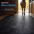 18 Pcs Horse Stall Mats 4 x 8 ft Plastic Stable Mat Interlocking