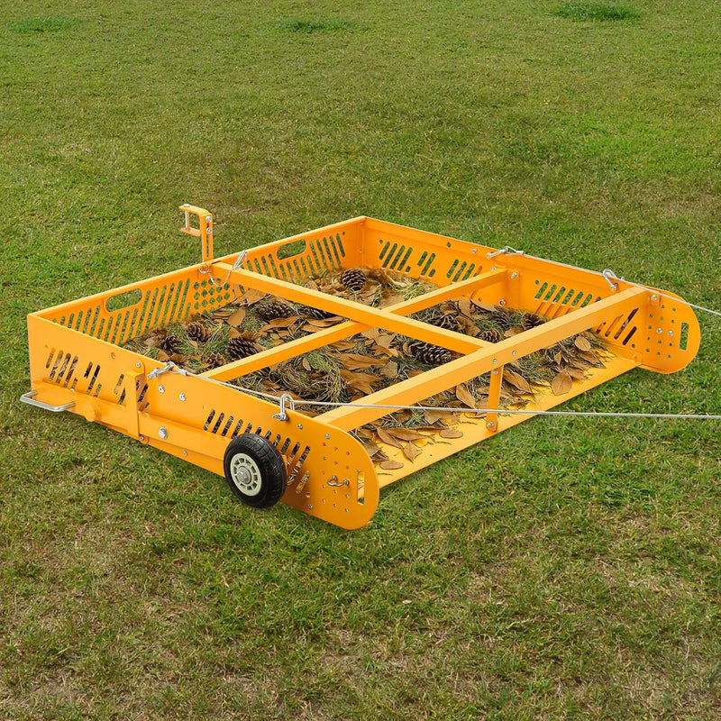 POPMOON 2-in-1 Horse Manure Scoop Tow Behind Trailer Horse Paddock Cleaner
