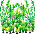 Ameliade Aquarium Artificial Plastic Plants Large Fish Tank Decor, 26PCS